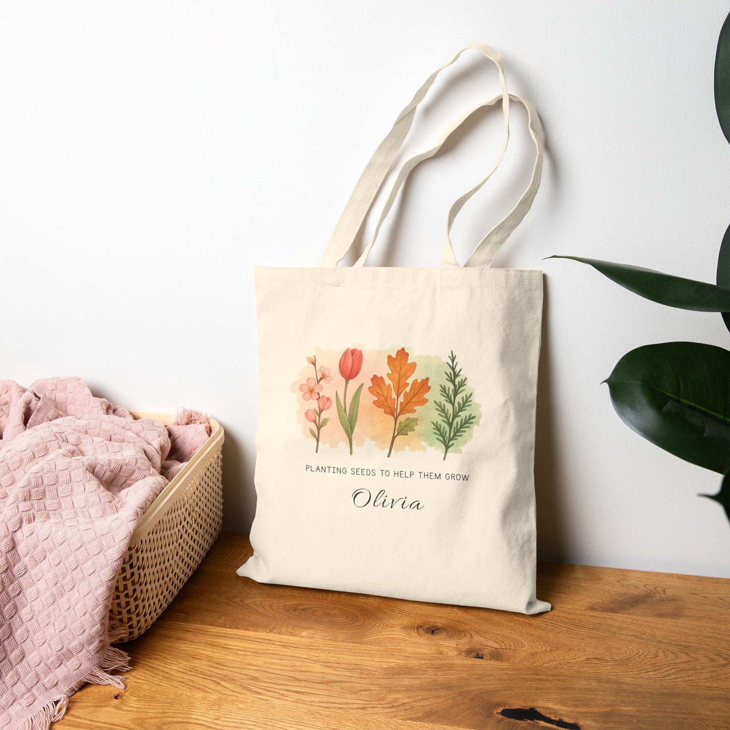 Personalized Teacher Tote Bag